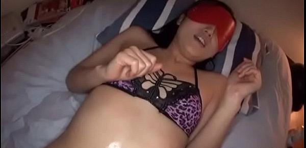  Subtitled JAV star Chihiro Sano blindfolded oil massage